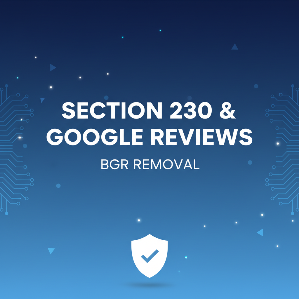 Section 230 & Google Reviews: Why You Can’t Sue Google for Reviews - BGR Removal blog featured image