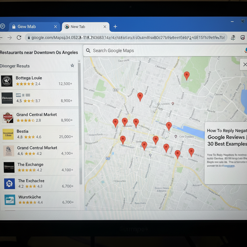 Google Maps search results showing local business ratings - How To Reply Negative Google Reviews  | 30 Best Examples