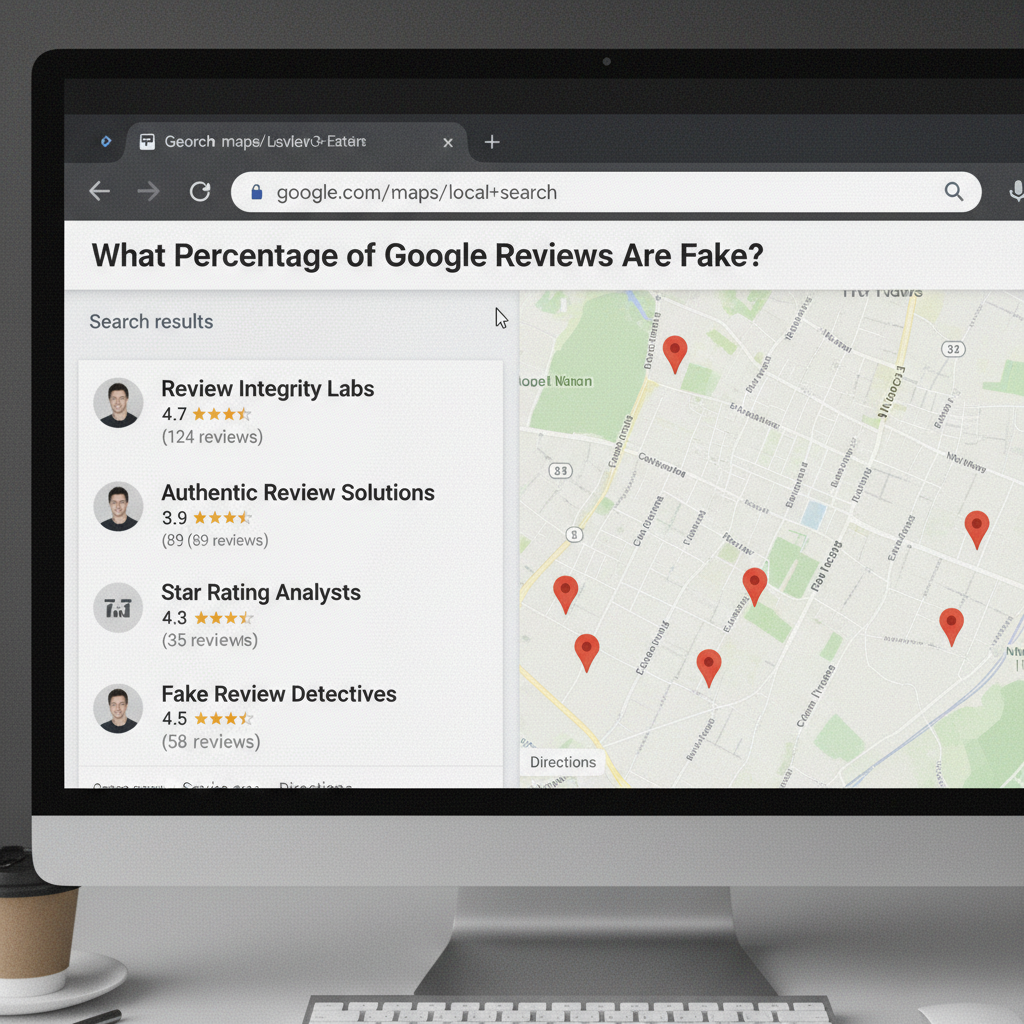 Google Maps search results showing local business ratings - What Percentage of Google Reviews Are Fake?
