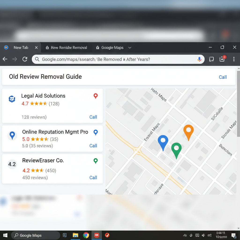 Google Maps search results showing local business ratings - Can Google Reviews Be Removed After Years? (Old Review Removal Guide)