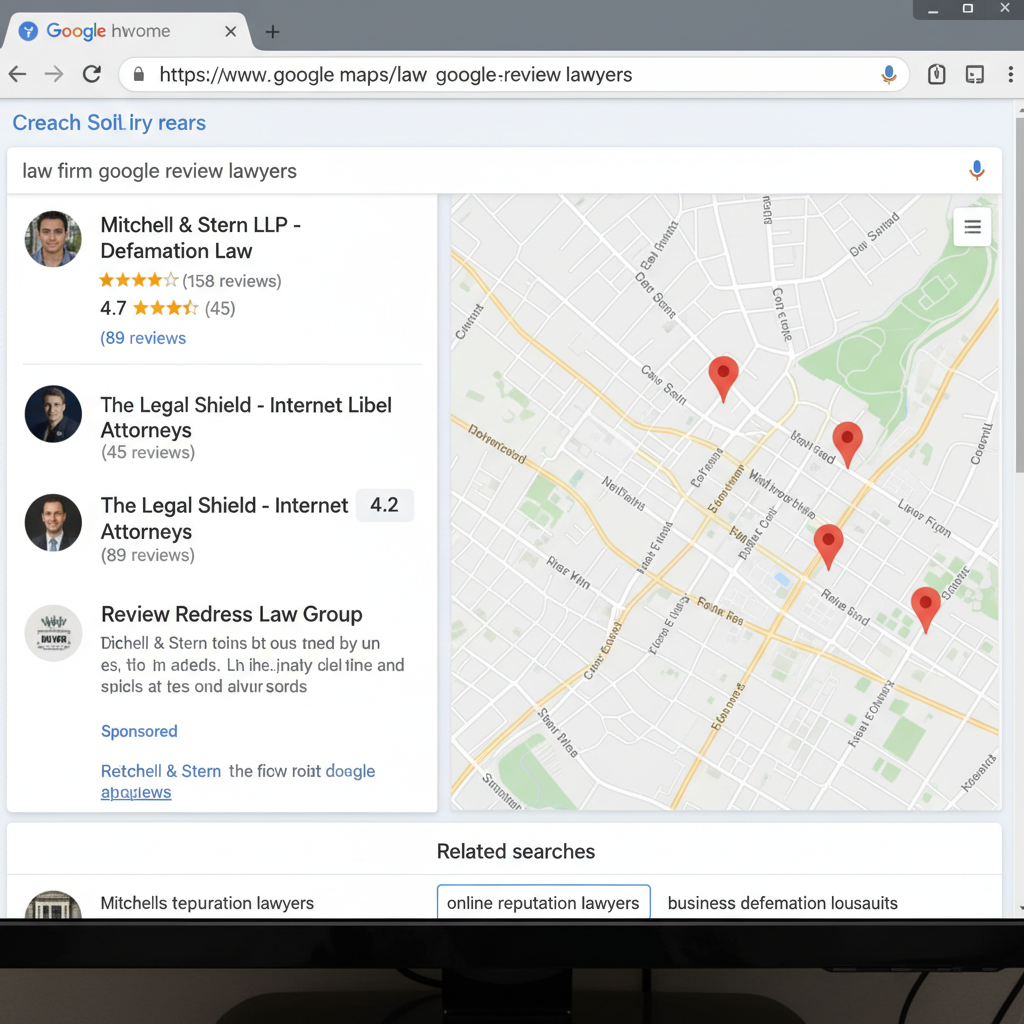Google Maps search results showing local business ratings - When Should You Sue Over a Google Review?