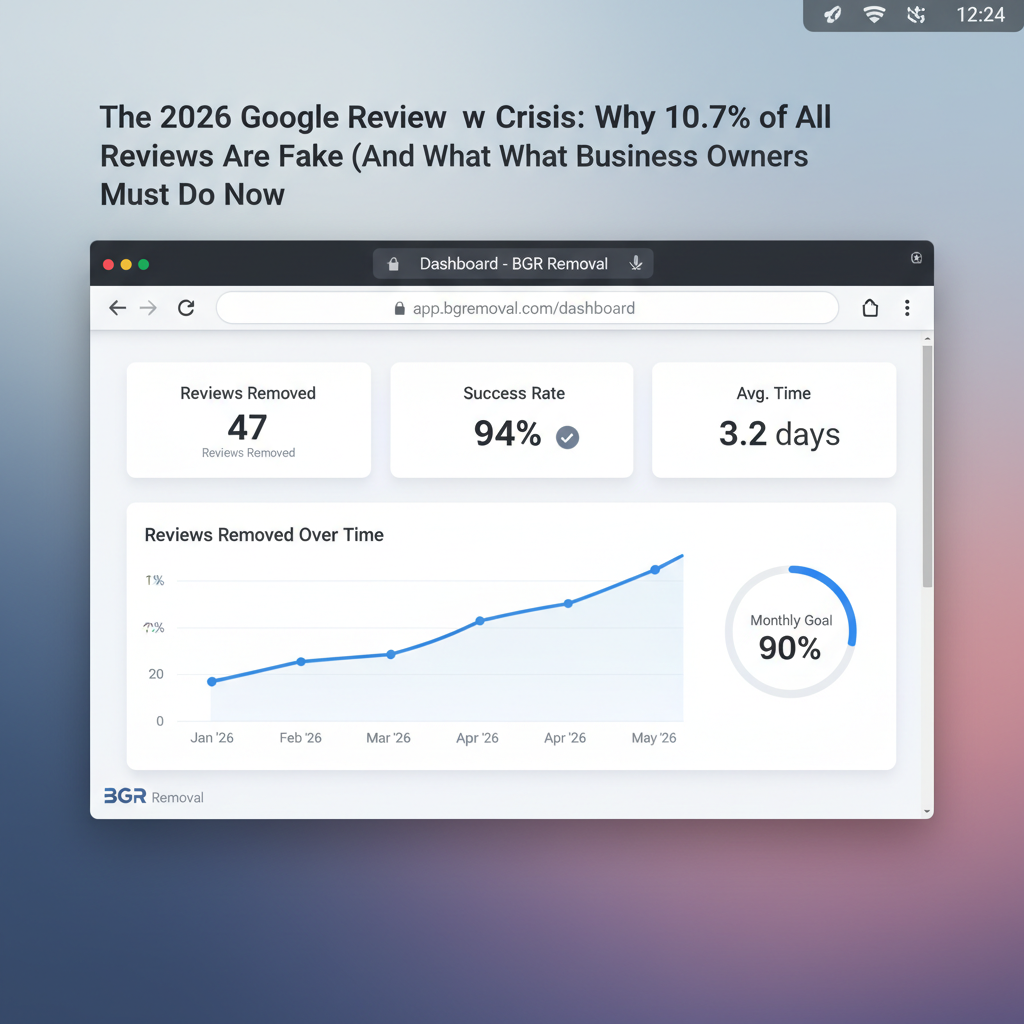 Dashboard showing review removal results and success metrics - The 2026 Google Review Crisis: Why 10.7% of All Reviews Are Fake (And What Business Owners Must Do Now)